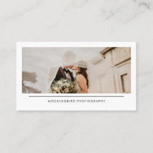 Moderne einfache minimalistische Hochzeitsfotograf Visitenkarte