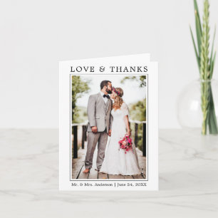 Moderne, einfache Minimalistische Hochzeitsstiftun Dankeskarte