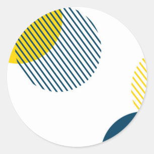 Moderne, einfache, minimalistische, trendige abstr runder aufkleber
