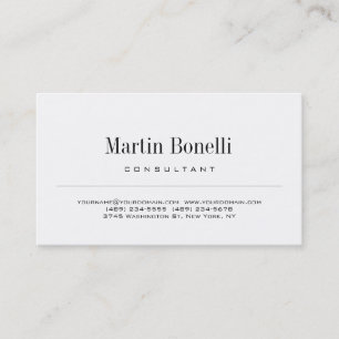 Moderne, einfache Minimalistische Unternehmenskart Visitenkarte