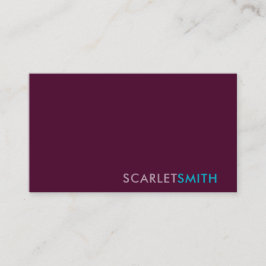 Moderne, einfache, minimalistische Visitenkarte