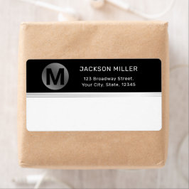 Moderne, einfache Monografie-Versendung in Schwarz