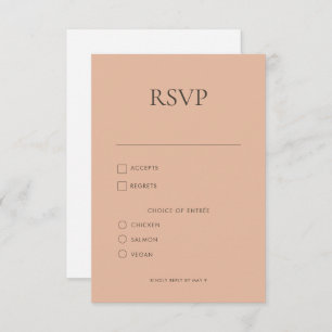 Moderne einfache Monogram Blush Mix & Match Weddin RSVP Karte