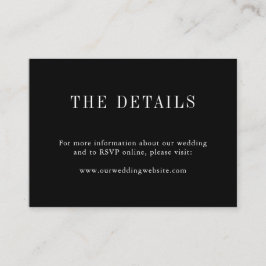 Moderne, einfache Monogramm mit schwarzem und weiß Begleitkarte