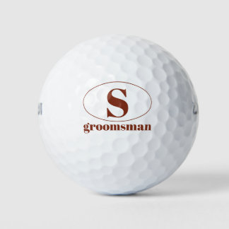 Moderne Einfache Monogramm-Trauzeugen - Hochzeitsg Golfball