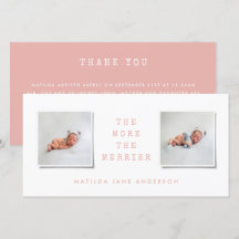 Moderne, einfache Multi-Foto-Geburtsankündigung