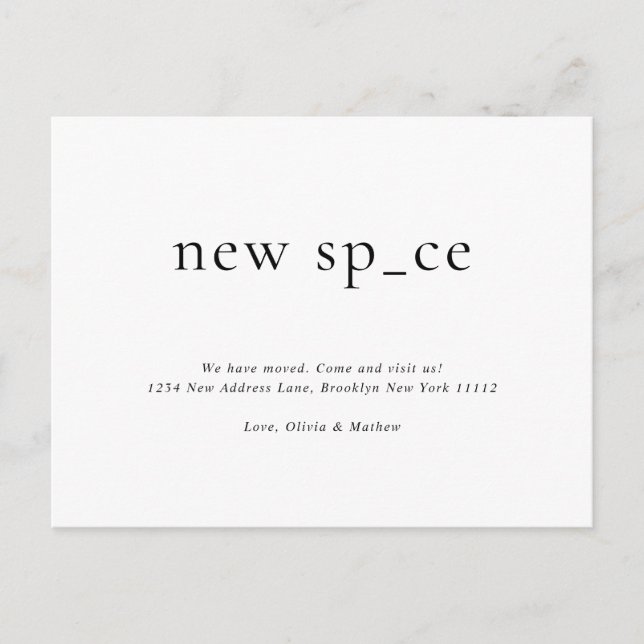 Moderne, einfache neue Räume Neue Raumfahrt Postkarte (Vorderseite)