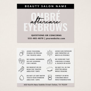 Moderne, einfache Ombre Powder Brows Aftercare Car