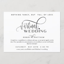 Moderne einfache Online-Virtuelle Hochzeit