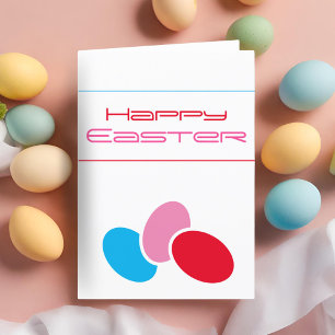 Moderne einfache Oster-Ei Frohe Ostern Feiertagskarte