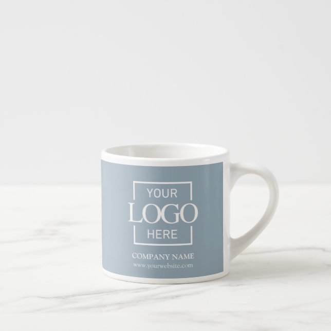 Moderne einfache personalisierte Firmenmarkenlogo Espressotasse (Rechts)