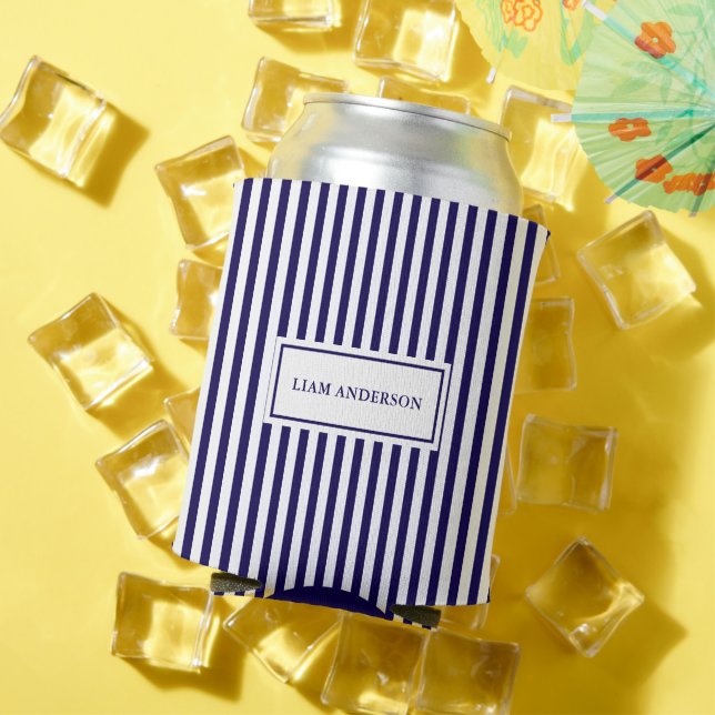 Moderne, einfache Personalisierte Marine mit verti Dosenkühler (In Situ Sommer)