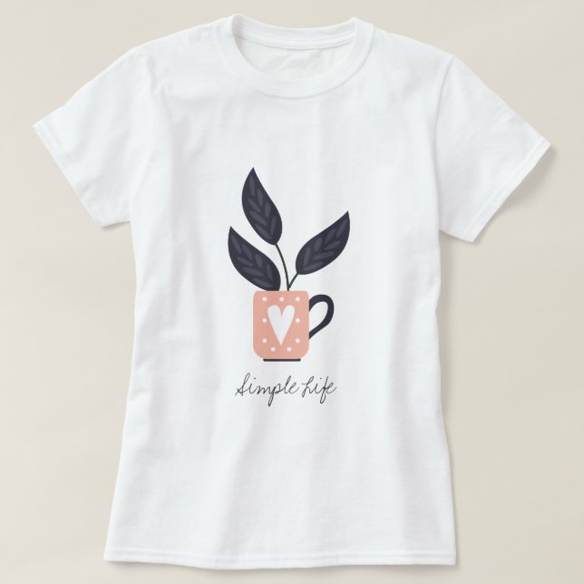 Moderne, einfache Pflanze T-Shirt (Design vorne)