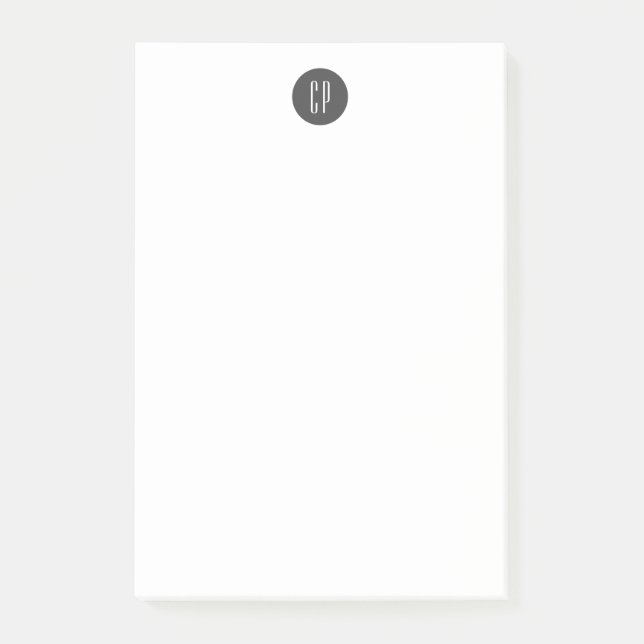 Moderne einfache professionelle Anfangsbuchstaben  Post-it Klebezettel (Vorderseite)