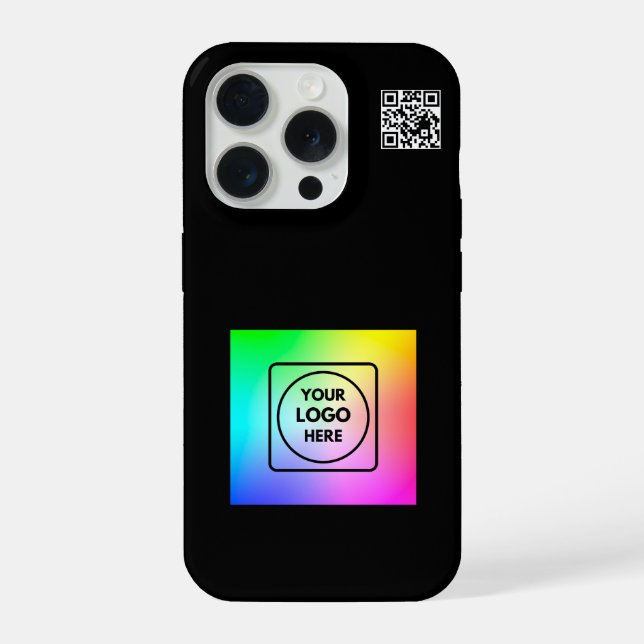 Moderne einfache QR-Code-Logo-Branding-iPhone-Hüll iPhone Hülle (Rückseite)