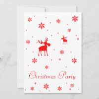 Moderne, einfache Red Moose Snowflakes
