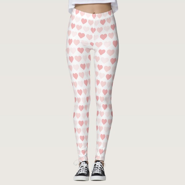 Moderne, einfache rosa Pfirsichhörnchen Leggings (Vorderseite)