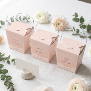 Moderne einfache rosafarbene Hochzeit Geschenkschachtel