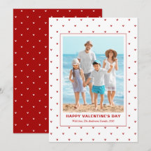 Moderne einfache rote Herzen Foto Valentinstag