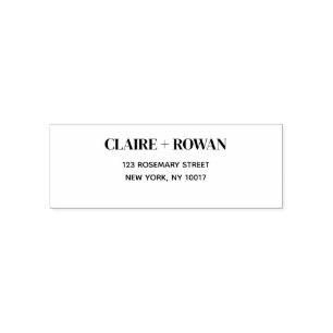 Moderne, einfache Rücksendeadresse Permastempel