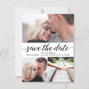 Moderne einfache "Save the Date"-Hochzeitsankündig Magneteinladung