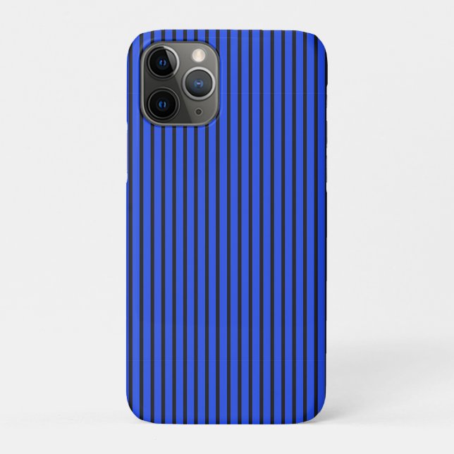 Moderne einfache, schicke Blaugestreifte Gestaltun Case-Mate iPhone Hülle (Rückseite)