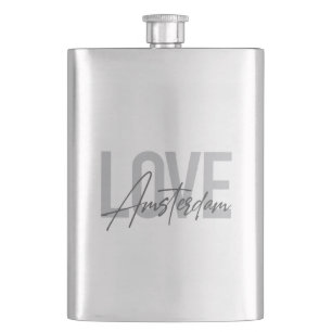 Moderne, einfache, schicke, coole Design-Liebe Ams Flachmann