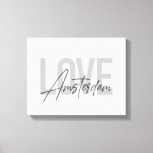 Moderne, einfache, schicke, coole Design-Liebe Ams Leinwanddruck