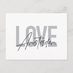 Moderne, einfache, schicke, coole Design-Liebe Ams Postkarte