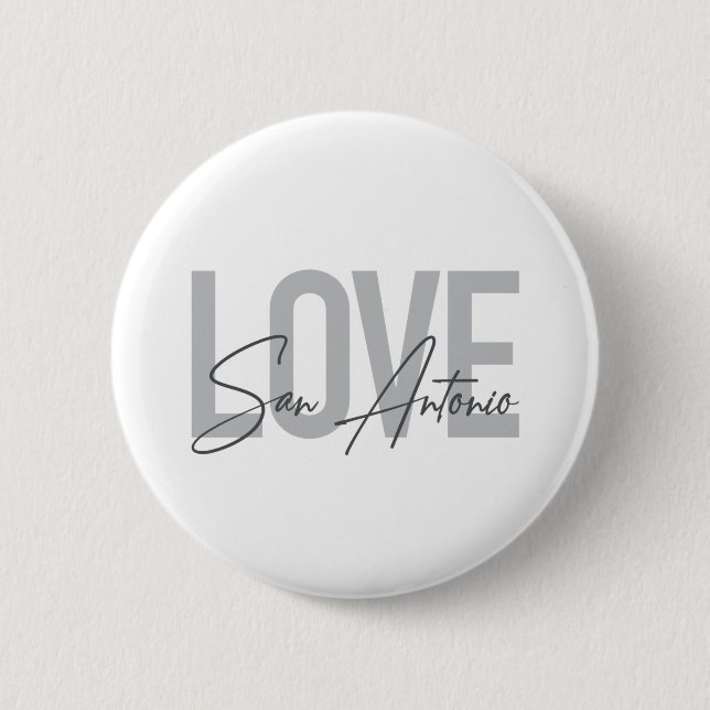 Moderne, einfache, schicke, coole Design Liebe San Button (Vorderseite)