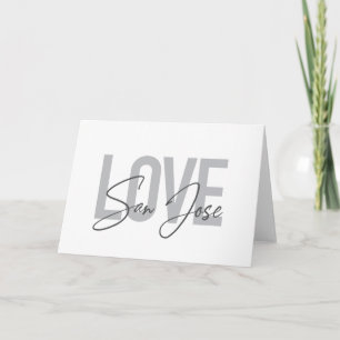 Moderne, einfache, schicke, coole Design Liebe San Karte