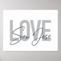 Moderne, einfache, schicke, coole Design Liebe San