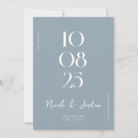 Moderne einfache, schicke, dusty Blue Wedding