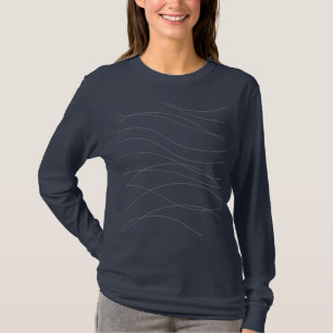 Moderne, einfache, schicke, elegante, wellenförmig T-Shirt