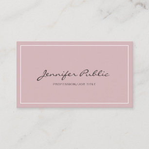 Moderne einfache schlichte elegante Farben Visitenkarte