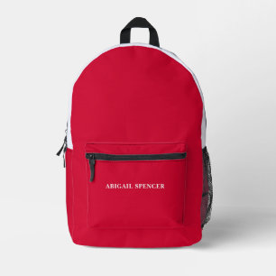 Moderne einfache schlichte Kirschrote Professional Bedruckter Rucksack