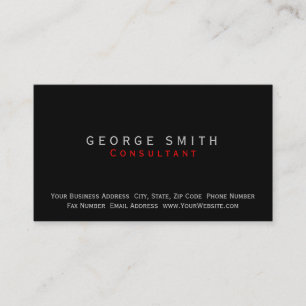 Moderne, einfache Schlichte Unternehmenskarte Visitenkarte