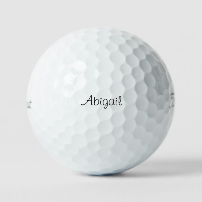 Moderne einfache Schrift Name Titleist Pro V1 Golfball (Vorderseite)