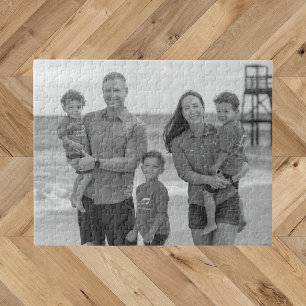 Moderne einfache Schwarz-Weiß-Foto Puzzle