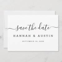 Moderne, einfache Schwarz-Weiß-Hochzeit