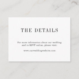 Moderne einfache Schwarz-Weiß-Monogramm-Bezeichnun Begleitkarte