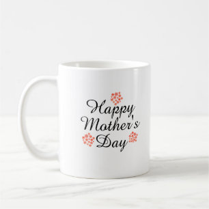 Moderne, einfache Schwarz-Weiß-Muttertag Kaffeetasse