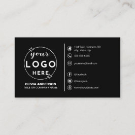 Moderne, einfache Schwarze Logos Custom Icons Soci Visitenkarte