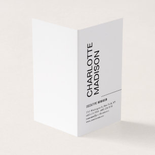 Moderne einfache schwarze weiße trendy minimalist  visitenkarten