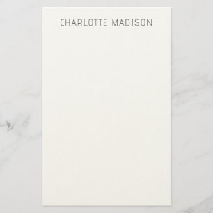Moderne einfache schwarze weiße trendy minimalisti briefpapier