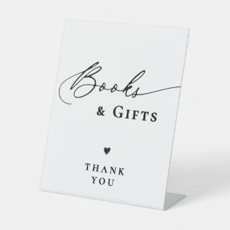 Moderne, einfache Script-Baby-Duschbücher und Gesc Sockelschild