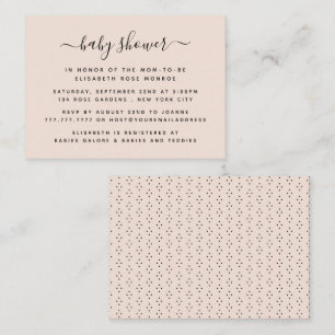 Moderne, einfache Script Baby Shower Ticket Einlad