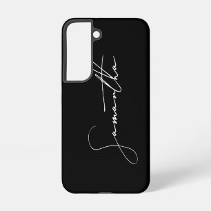 Moderne einfache Signatur-Schrift-Kalligrafie Schw Samsung Galaxy Hülle