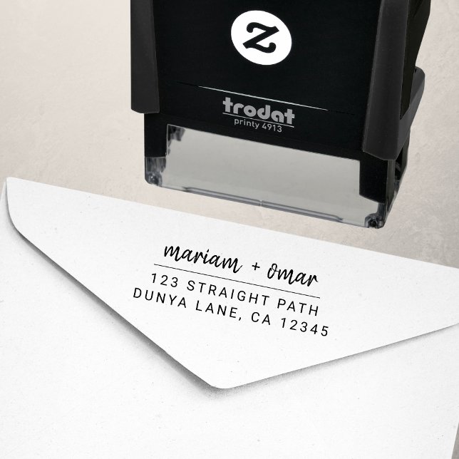 Moderne, einfache Skriptbezeichnung Hochzeit-Rücks Permastempel (Von Creator hochgeladen)