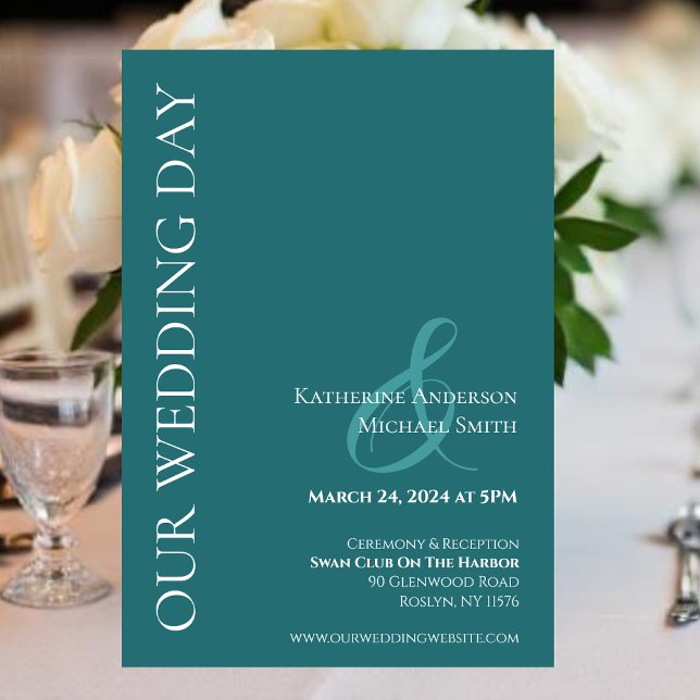 Moderne einfache Smarald Green Wedding- Einladung (Modern Simple Emerald Green Wedding- Invitation)